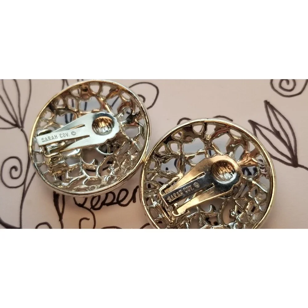 Vintage Sarah Coventry Silver Tone Filigree Clip-On Earrings